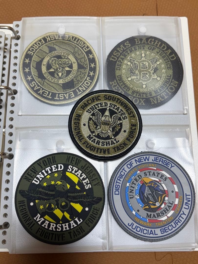 g*f様 実物US MARSHAL USマーシャル パッチ PVC、刺繍5枚セッ