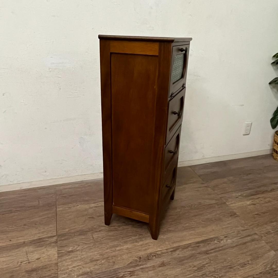 アンティーク調　擦りガラス　チェスト　 キャビネット