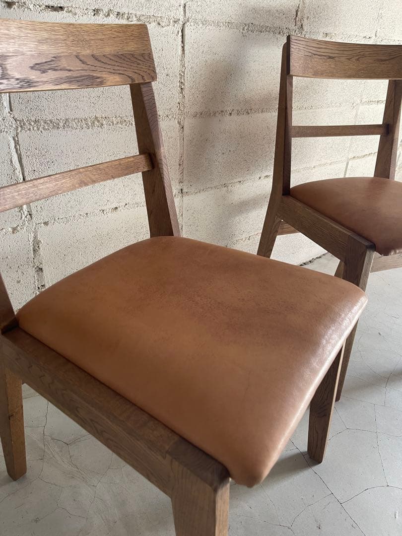 美品　unico ADDAYウニコ アディ　ダイニングテーブル　4点セット　本革