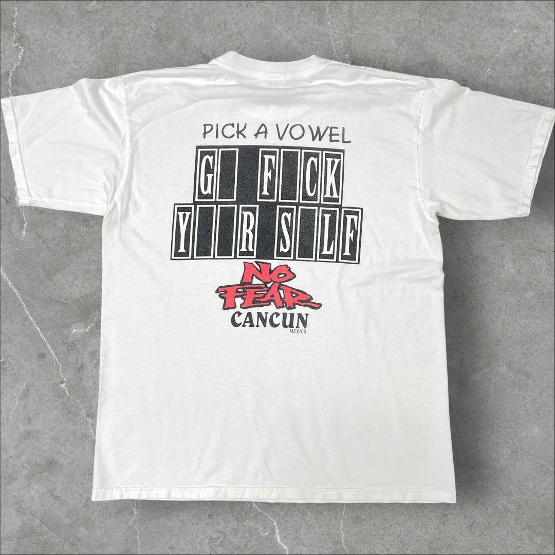 90s メキシカンブート NOFEARtシャツ オールドスケート fuck系