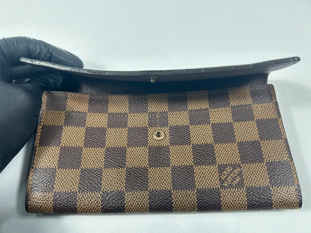 ルイヴィトン ダミエ 長財布 N61724 コバ部分補色