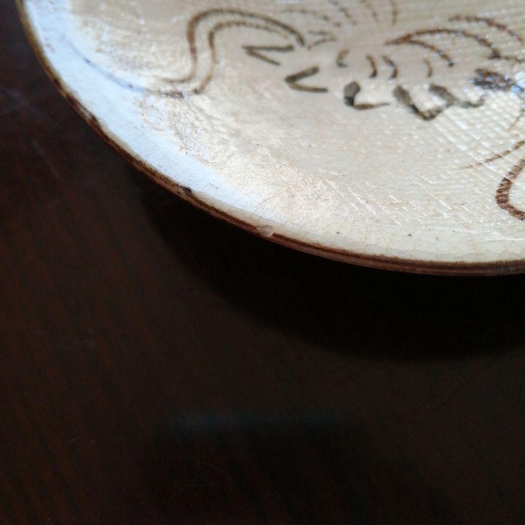 瀬戸焼　加藤作助　織部絵替小皿　10枚　大正～昭和中期