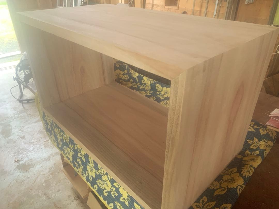 ☆Aya,☆ロ型(楠、無塗装)無垢家具キャビネット製作●確認