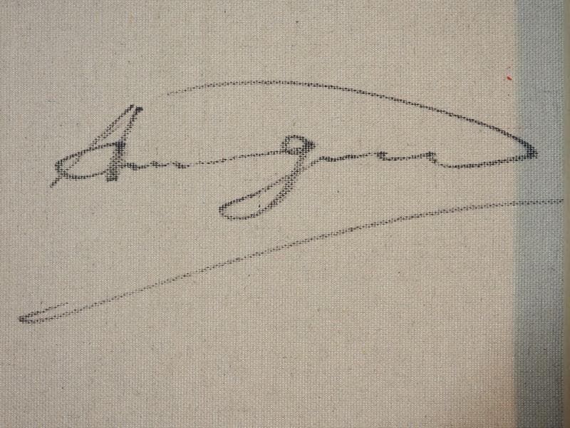 人物画　油絵　アンディ・ウォーホル　「マイケルジャクソン」　F6額付き　手描き