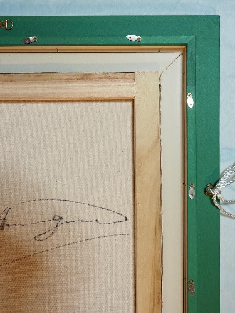 人物画　油絵　アンディ・ウォーホル　「マイケルジャクソン」　F6額付き　手描き