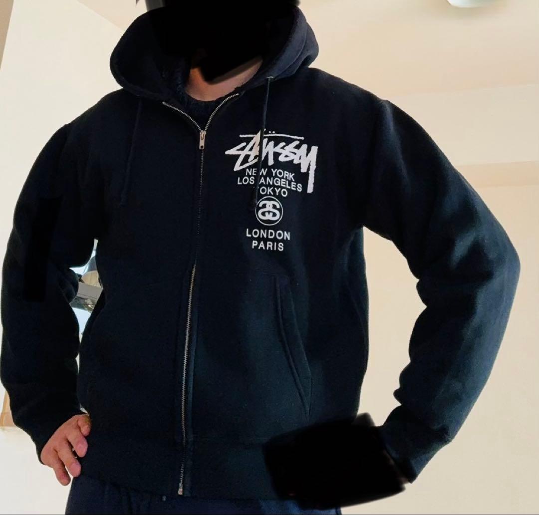 ステューシー♧ワールドツアー　ジップアップパーカー