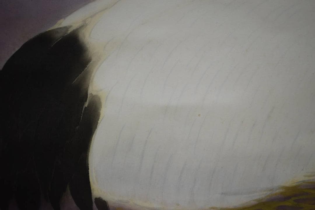 真作/島津華山/鶴巣籠図/桐共箱二重箱付/布袋屋掛軸HG-40