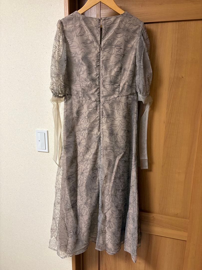 リボンディテールエンブロイダリードレス niana