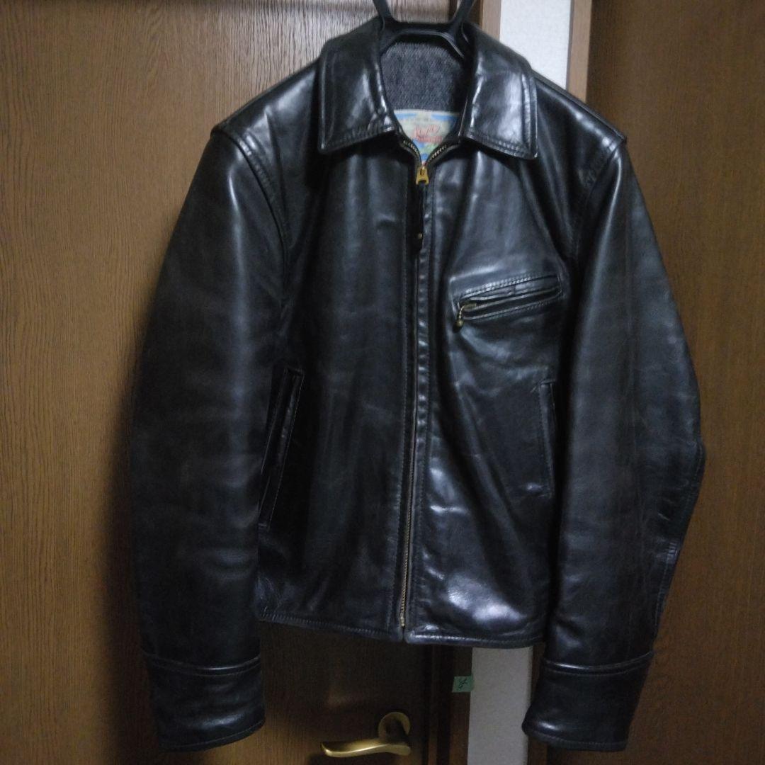 AERO LEATHER ライダースジャケットハーフベルト ホースハイド 34