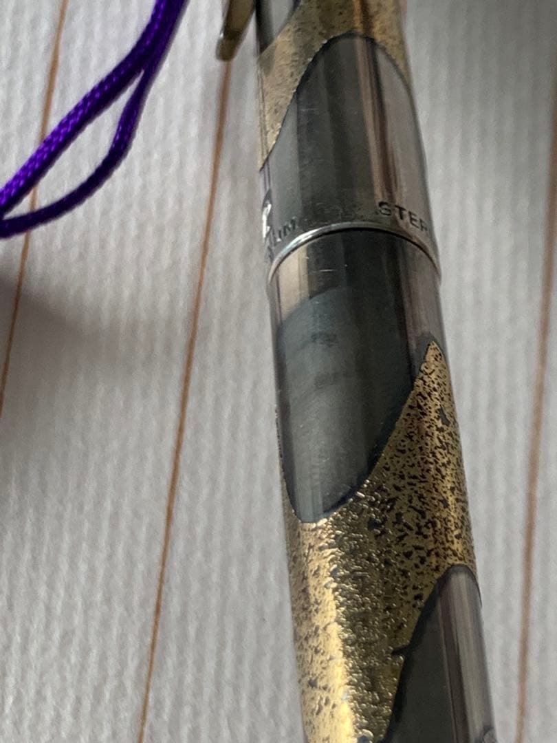 極めて希少 プラチナ Riviere シルバー 万年筆 18K