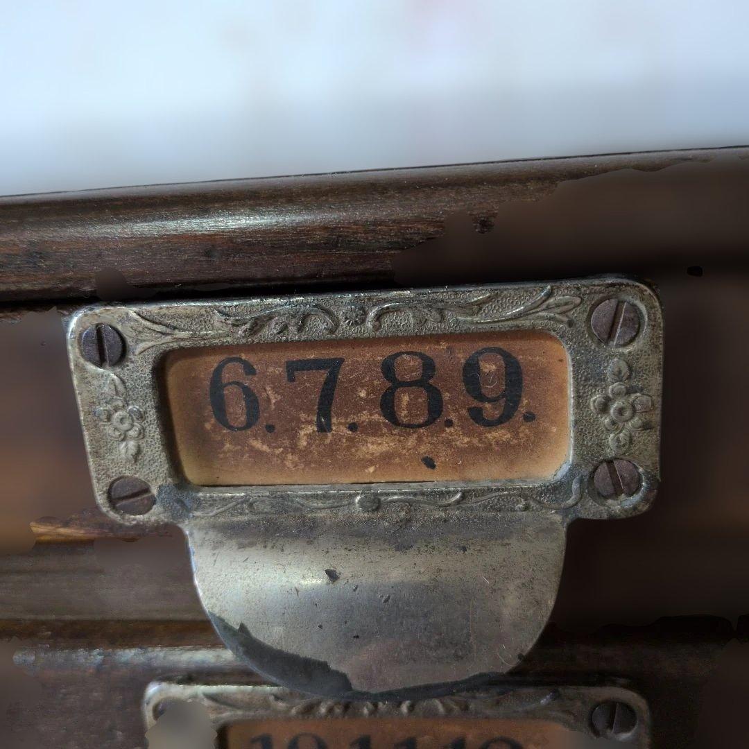 ブロカント古道具木製引き出し式収納 5段