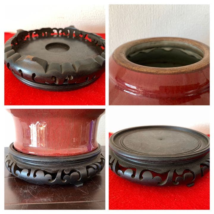 【希少品】古美術　辰砂釉壺　清時代　共箱/西—1