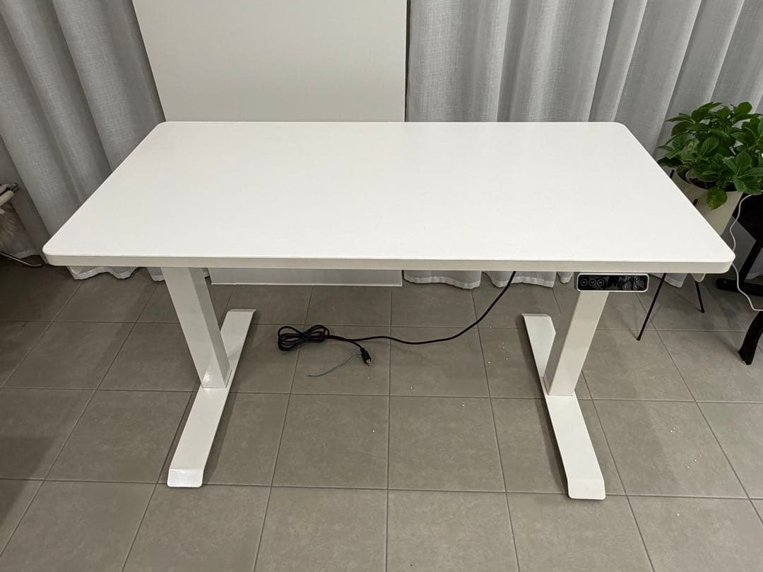 ［送料込み］FLEXISPOT EJ2W 電動昇降式デスク ホワイト天板