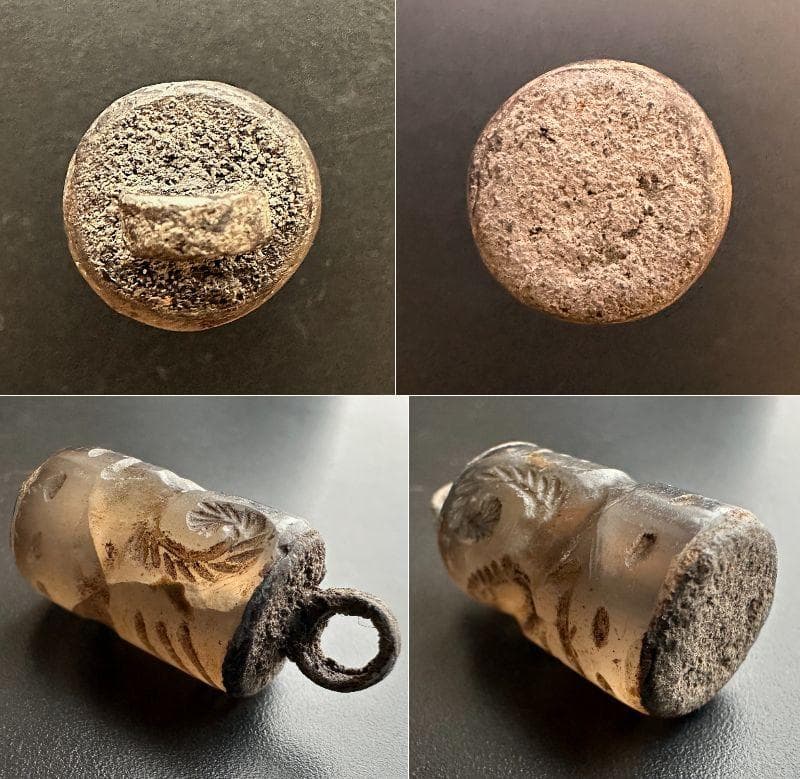 円筒印章 古代 メソポタミア文明 ヒッポカンポス 海馬 霊獣 スタンプ 1491