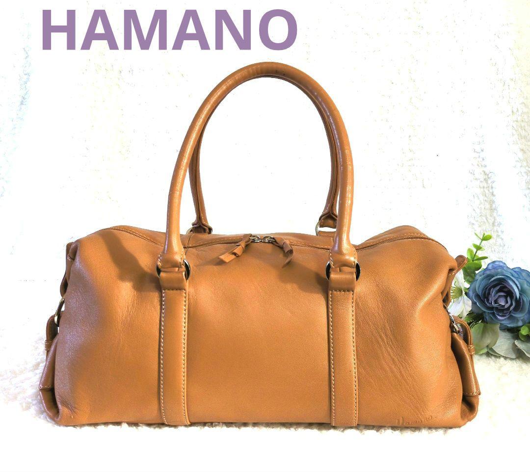 HAMANO 濱野工藝　ボストンバッグ　キャメル　美品✨️