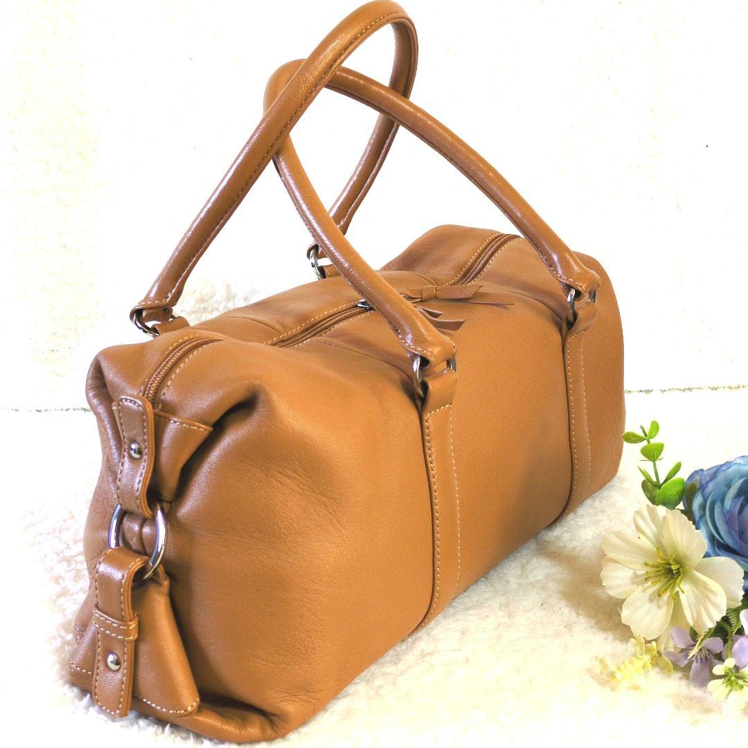 HAMANO 濱野工藝　ボストンバッグ　キャメル　美品✨️