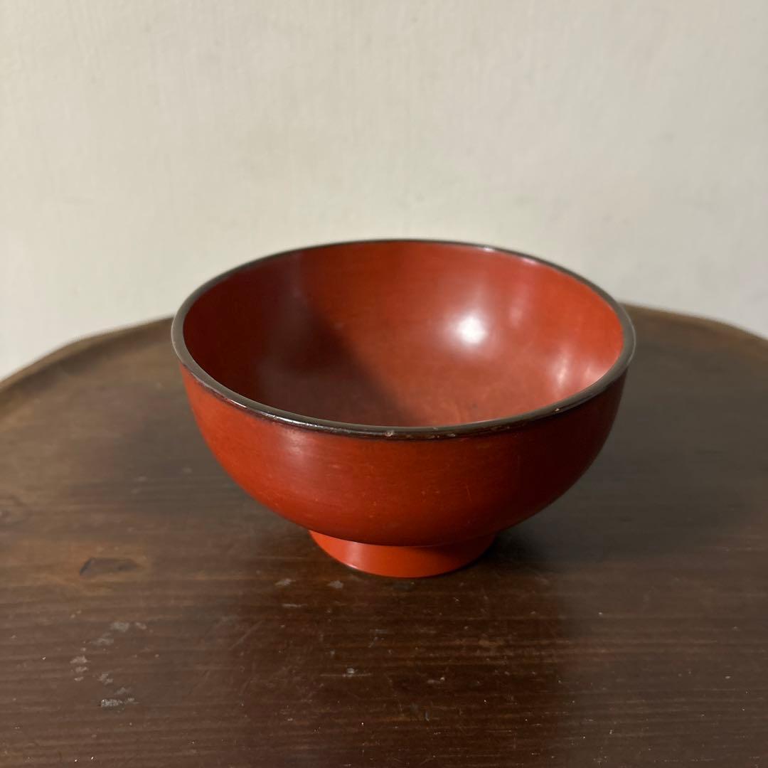 時代朱塗椀　根来.懐石.酒器.古道具.アンティーク.検:白洲正子.秦秀雄.李朝
