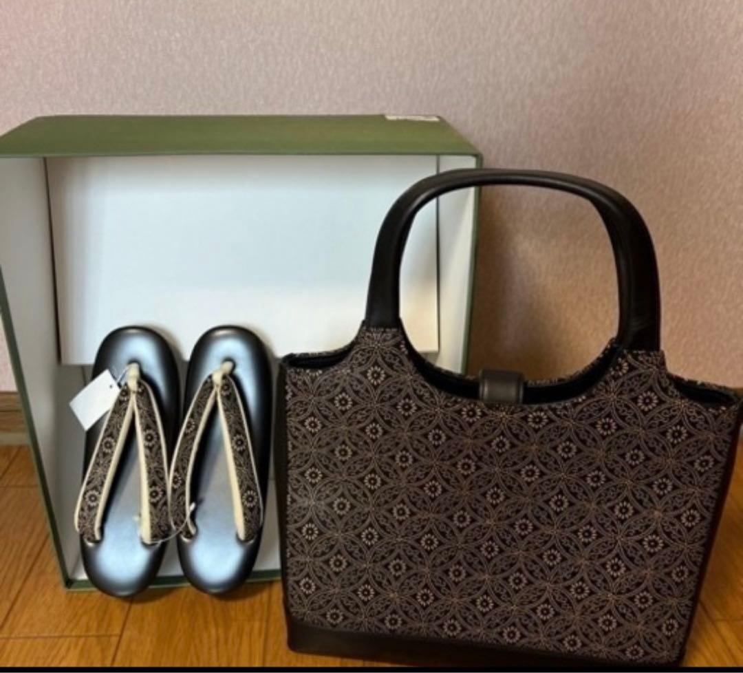 k*4様 ◆印伝風:草履・バッグセット◆