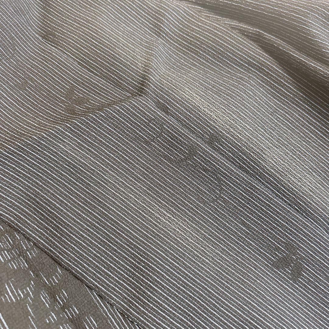 小紋　フルセット　着物　正絹　縦縞　唐草　シャレ帯　紬　p3