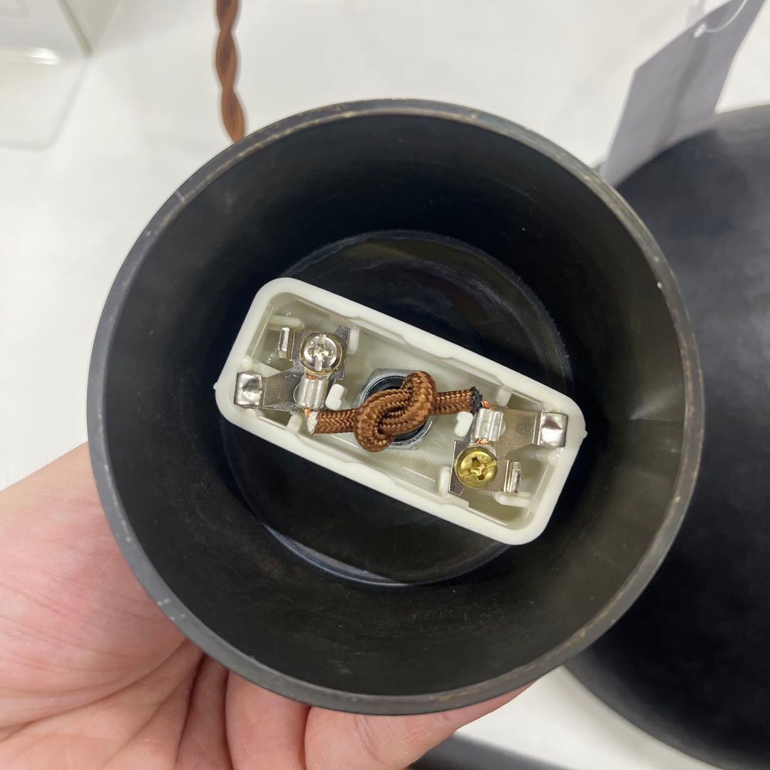 FUTAGAMI 真鍮　ペンダントランプ　鋳肌・半球　鍛金仕上げ　黒ムラ仕上げ