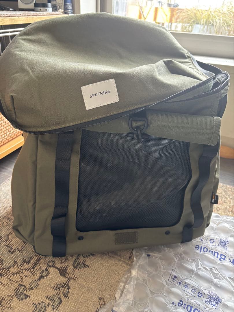 ⭐︎未使用⭐︎SPUTNIK オリーブグリーン 犬用キャリーバッグ
