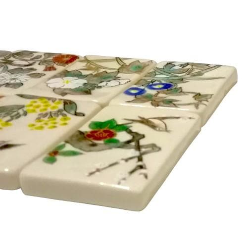 ☆大特価☆【新品】箸置き　琳派　花鳥十二月　安徳　京焼　清水焼　酒井抱一　日本画