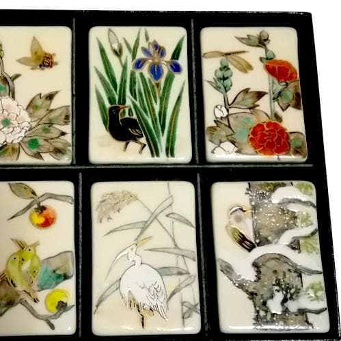 ☆大特価☆【新品】箸置き　琳派　花鳥十二月　安徳　京焼　清水焼　酒井抱一　日本画