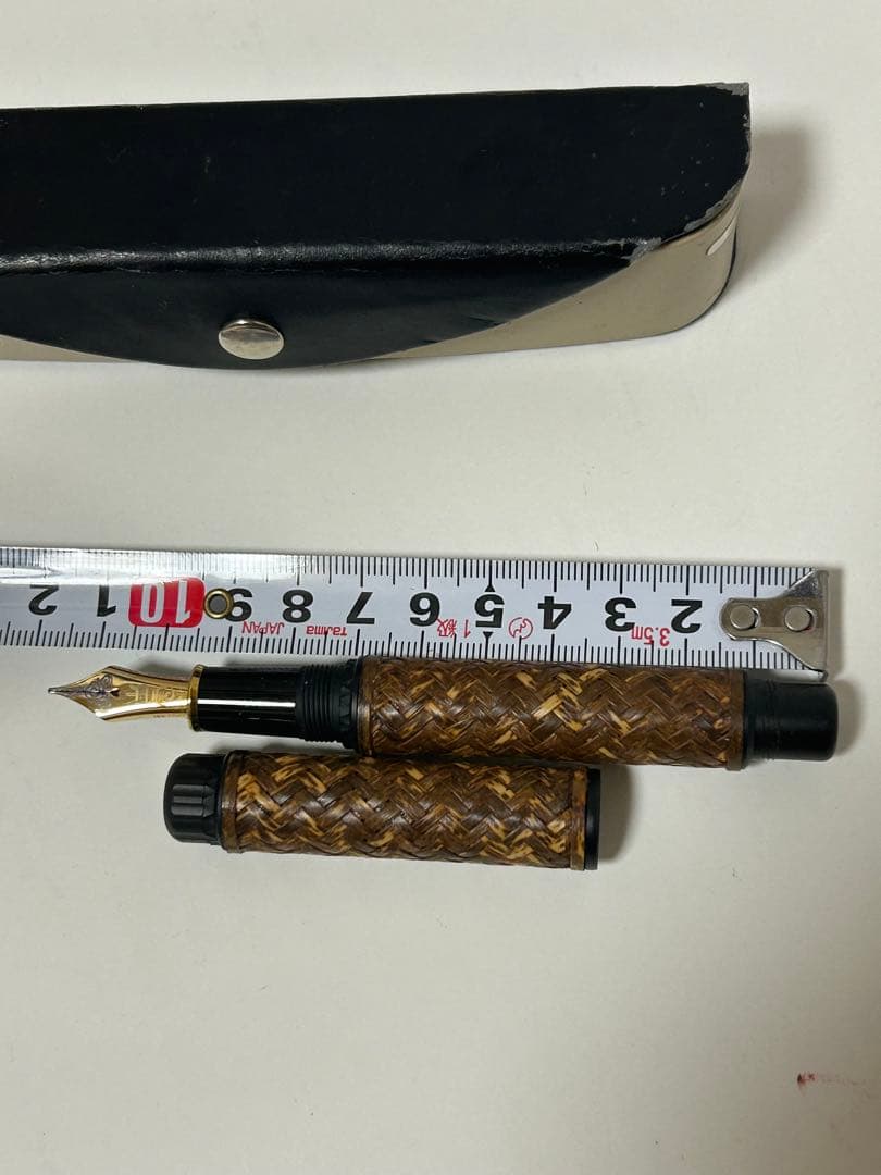 プラチナ万年筆 出雲竹編　 横網代　虎斑（とらふ） 18Kペン先