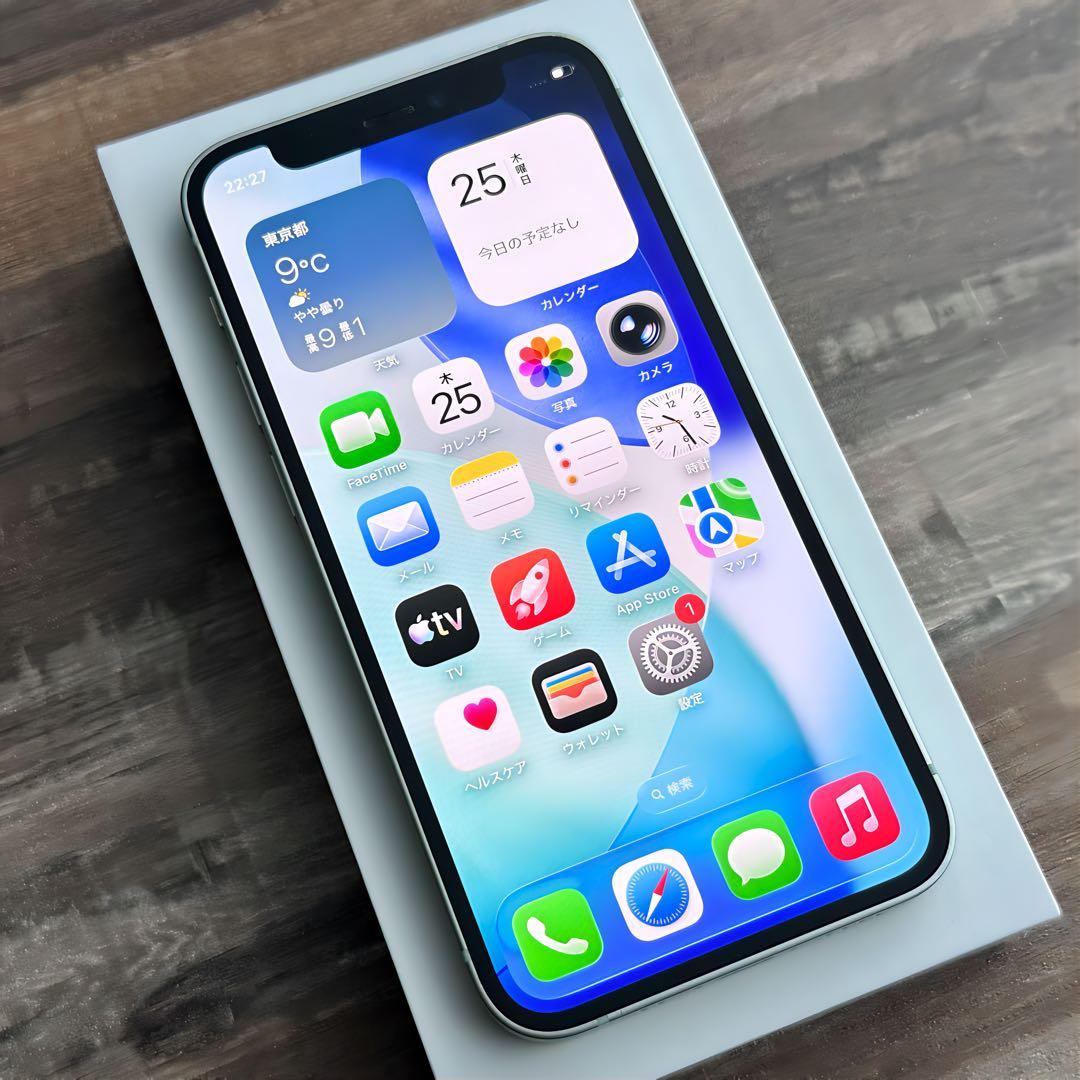 【☆極美品☆】iPhone12mini 本体 Green 256GB