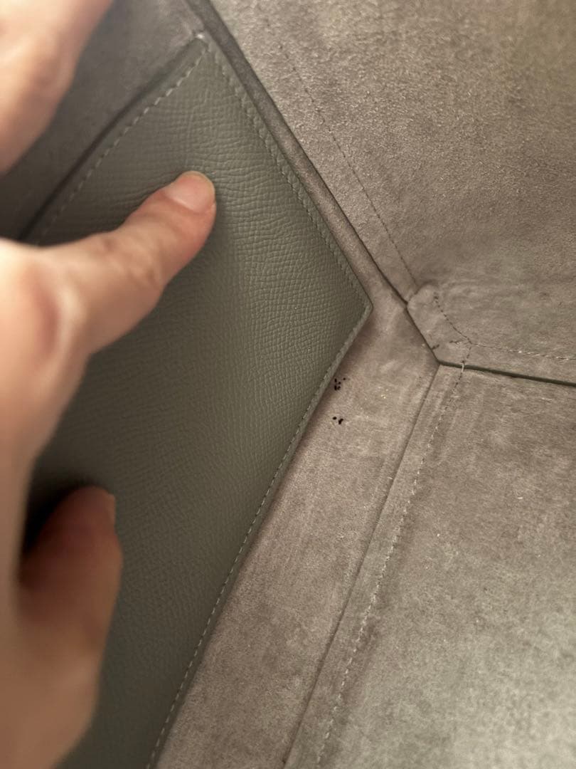 【極美品】【値下げ】CELINE ベルトバッグ　グレー/水色保存袋付き