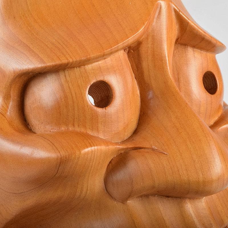 佐藤朱篭斎作　能面　木彫　般若　時代箱付　V　R9283