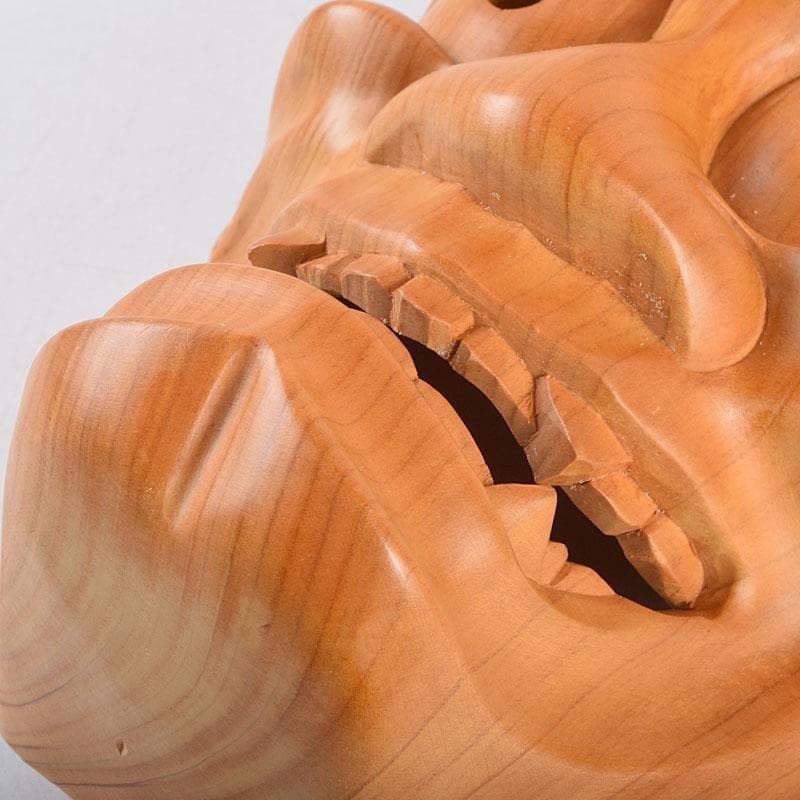 佐藤朱篭斎作　能面　木彫　般若　時代箱付　V　R9283