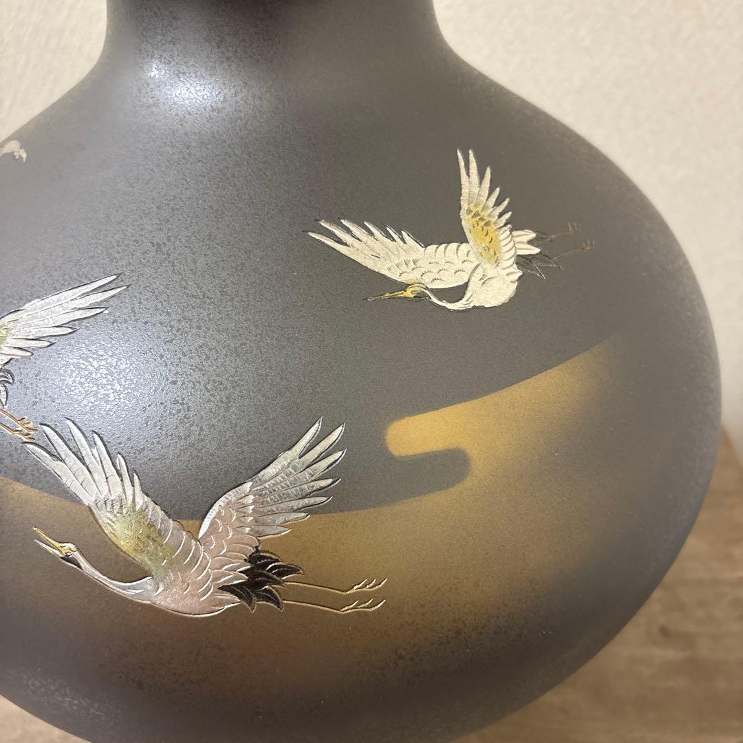 大型　特大　真峰　高岡銅器　花瓶　飾り壺　ビンテージ〈検 茶道　池坊　立花　置物