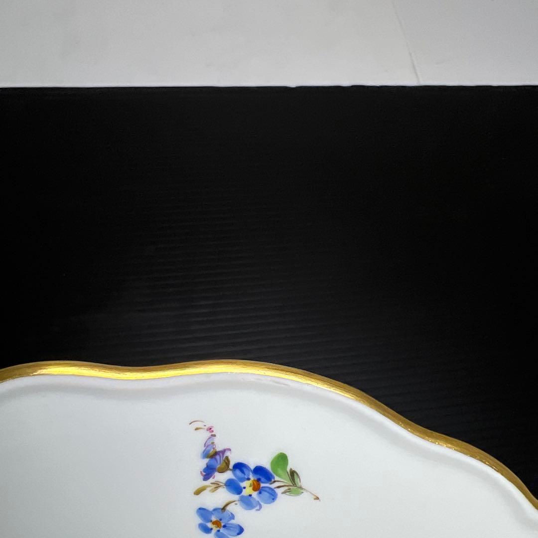 マイセンスキャタードフラワープレートB直径23.5㎝タニチ東な7-1221☆1F