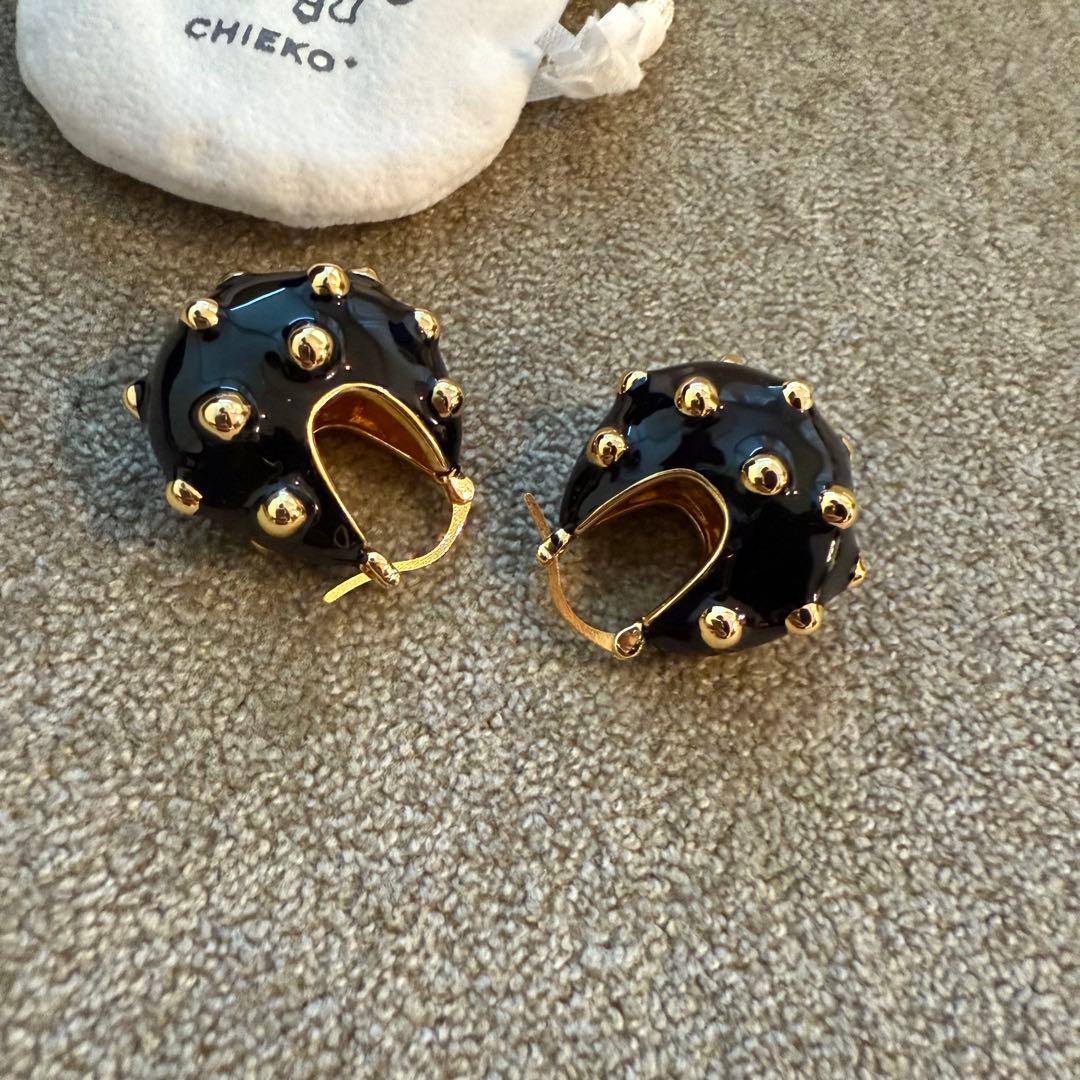 新品　CHIEKO+ deco pierce Black