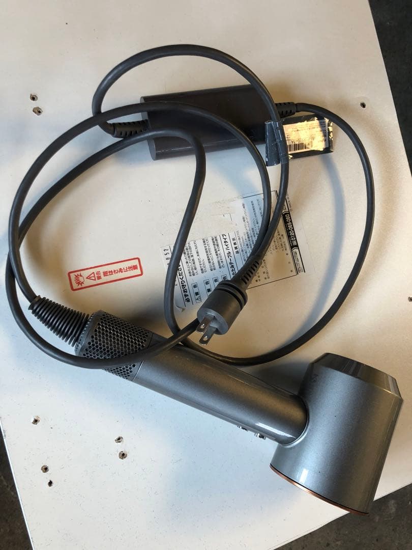 グレー ヘアドライヤー 円形ノズル　動作確認済み