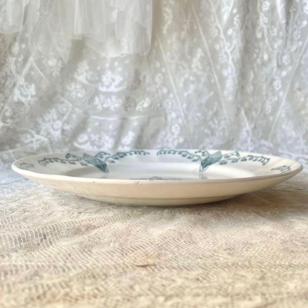 ロンシャンすずらんプレート平皿深皿2枚セット　ミュゲフランスアンティークスズラン