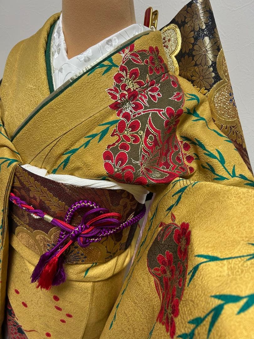 豪華新品西陣織袋帯付き　正絹振袖フルセットお探しの方に！！アースカラー　成人式