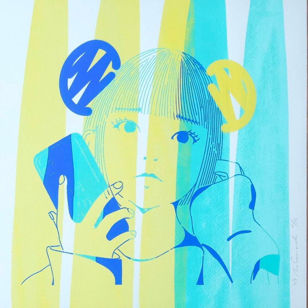 山口 真人 Quizmaster *Drawing 真作 保証書つき