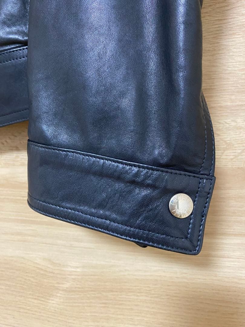 EMMETTI レザー シングルライダース JURI ゴールドジップ 48