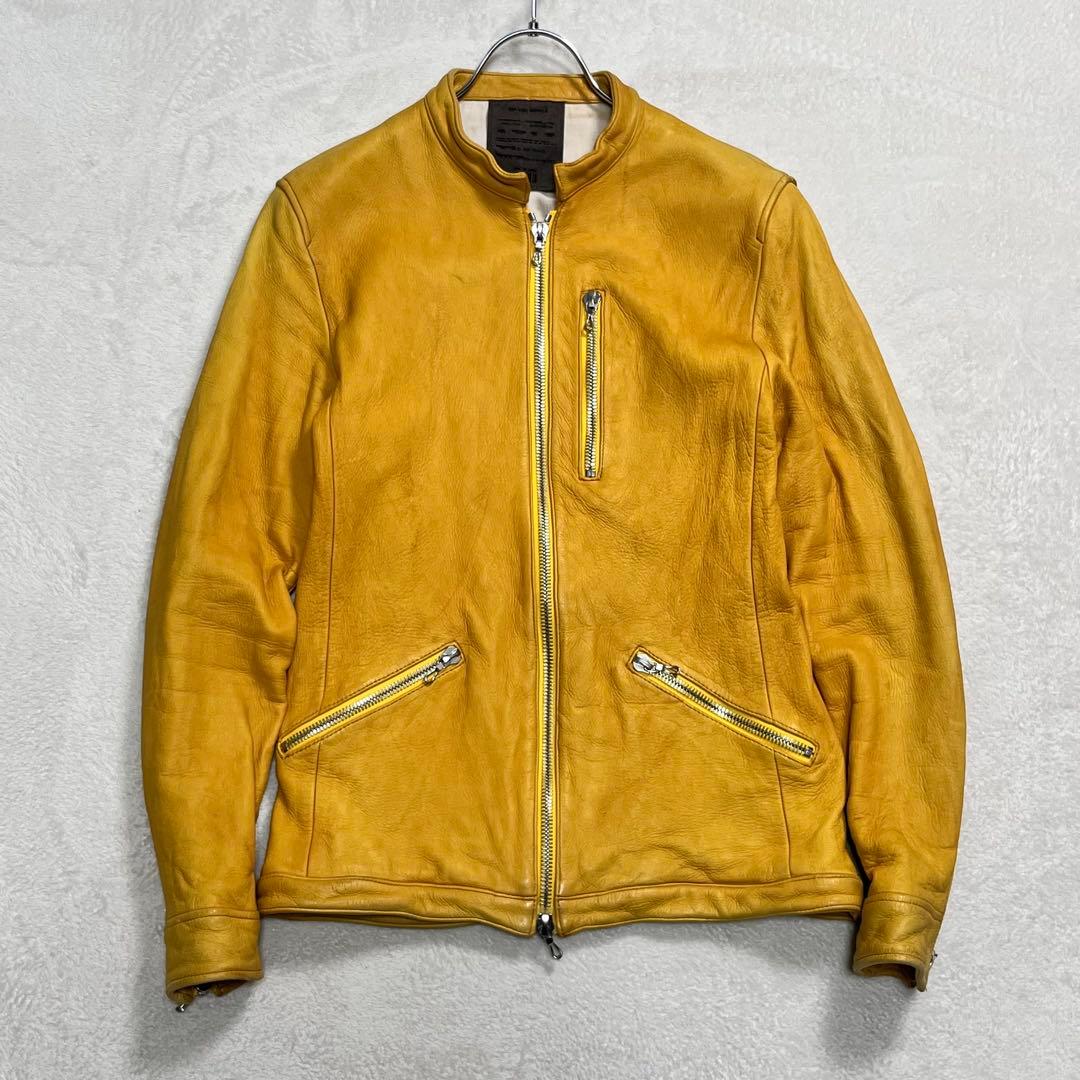 『リップヴァンウィンクル』ライダースジャケット 鹿革 ディアスキン イエロー