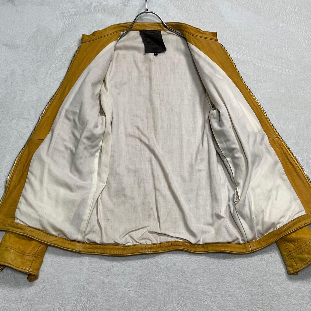 『リップヴァンウィンクル』ライダースジャケット 鹿革 ディアスキン イエロー
