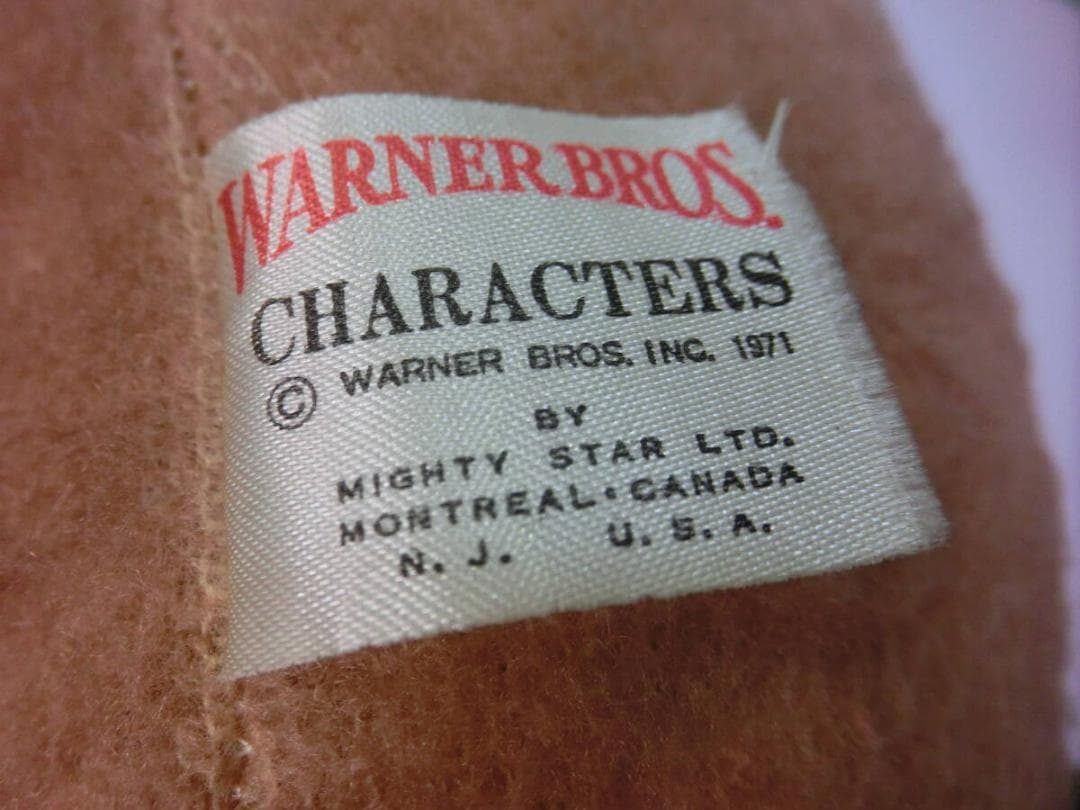 ルーニーテューンズ◆ワイリー・コヨーテ 1971年 特大ぬいぐるみ 77㎝