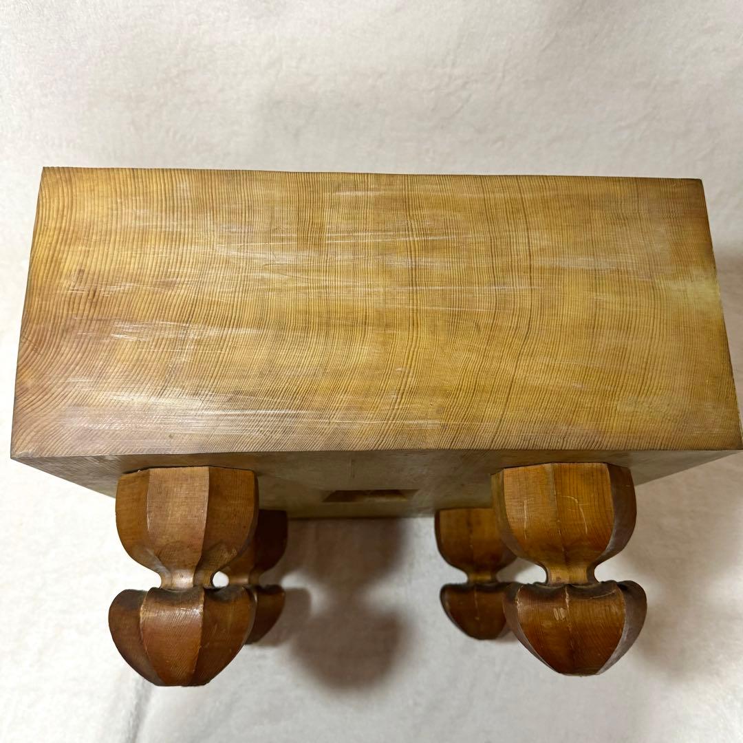 〚ケース付〛✦碁盤 足付盤 ヘソ付 柾目 天地柾 盤厚約6寸✦