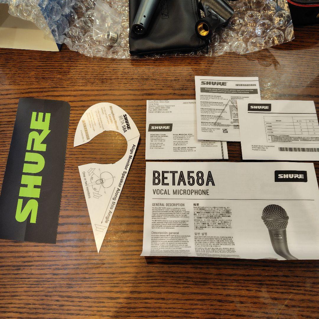 SHURE BETA 58A ダイナミックマイク 専用ケース付き