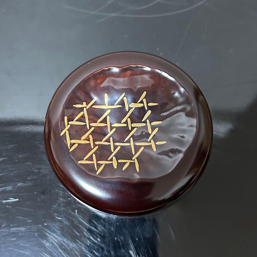 表完　籠目蒔絵溜竹平棗　茶道具懐石茶箱鵬雲斎坐忘斎淡々斎即中斎七事式水屋道具香合