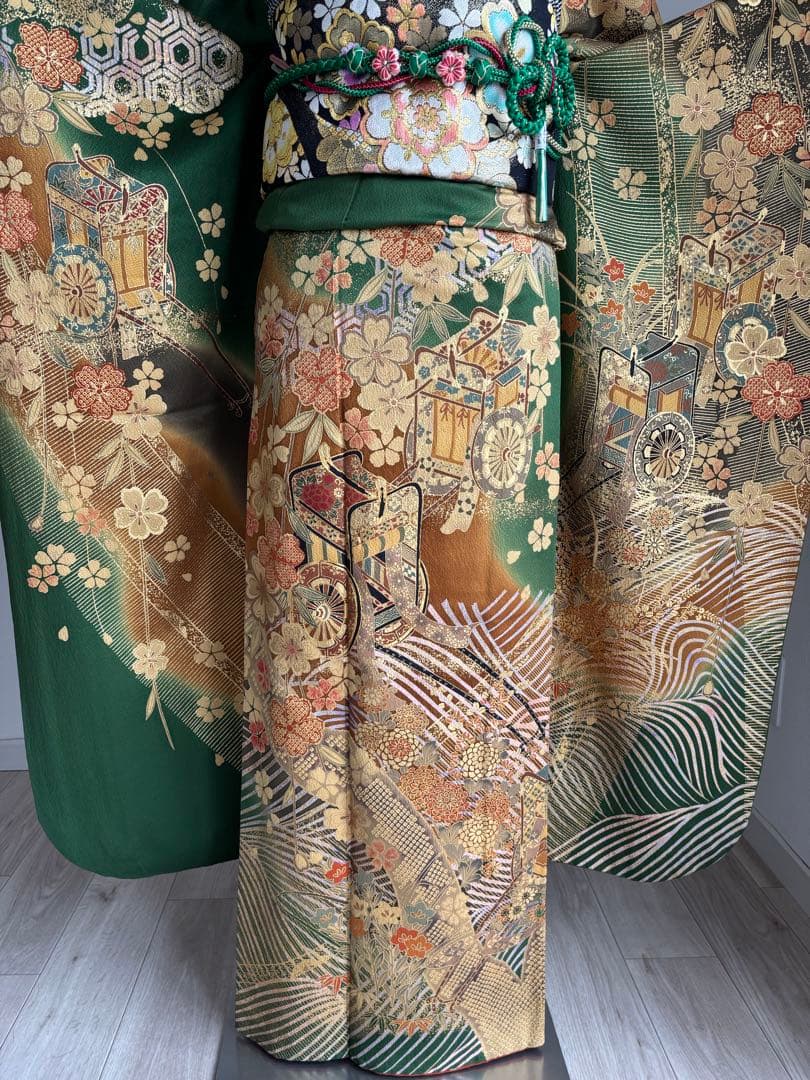 ⭐️特別最終価格❣️８／３１迄　振袖フルセット　正絹　成人式