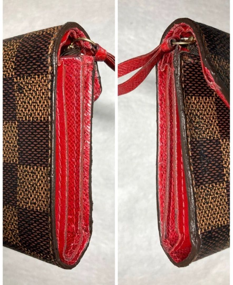 ルイヴィトン ダミエエベヌ ポルトフォイユ　ヴィクトリーヌ 三つ折り財布