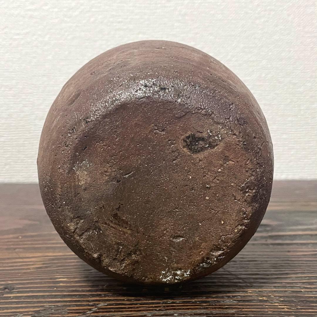 古備前 自然釉 雀口 鳶口 双耳壺 小壷 蹲 花器 花入 常滑焼 六古窯