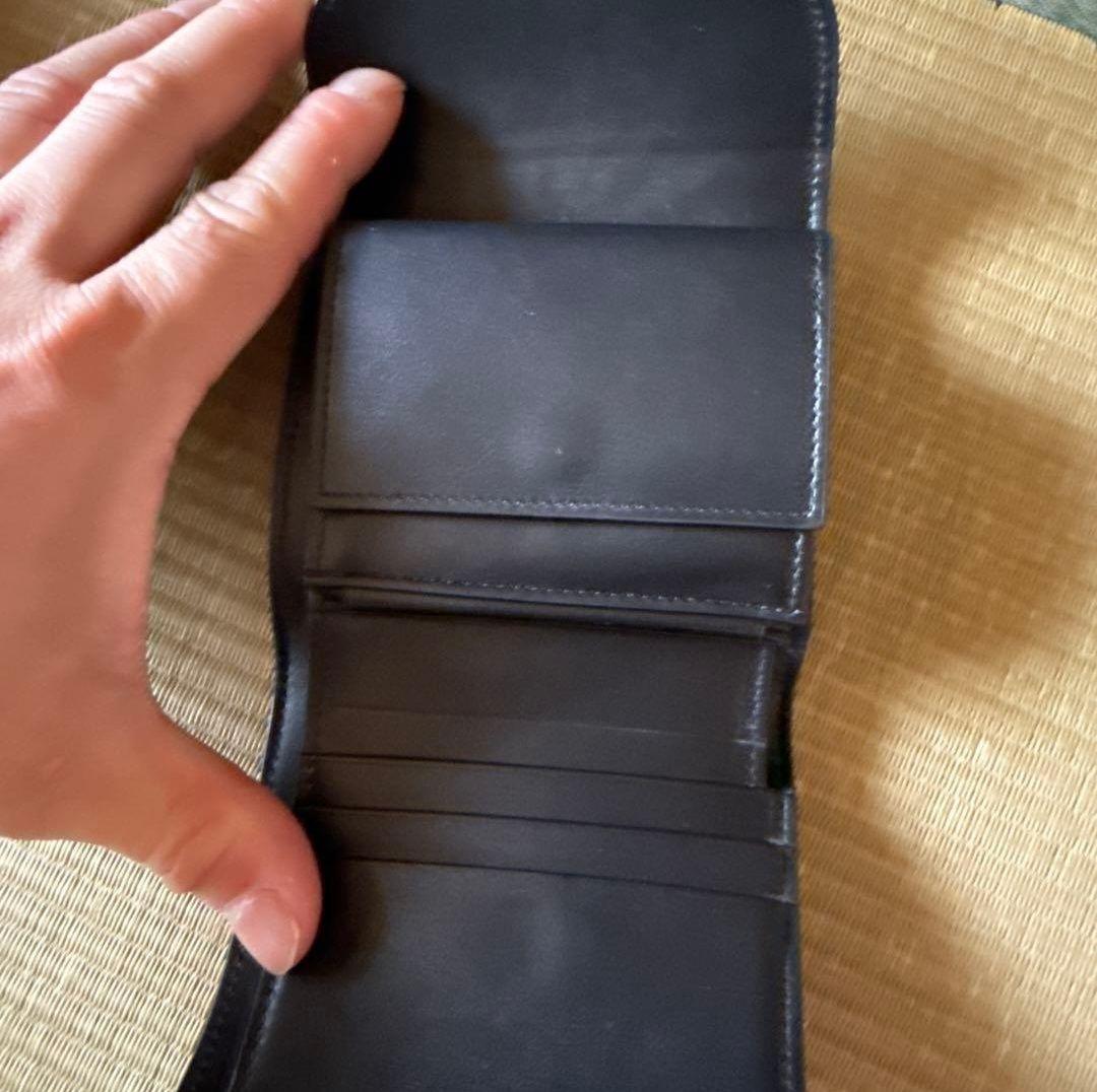 CELINE トリオンフ 三つ折り財布 ブラックシルバー
